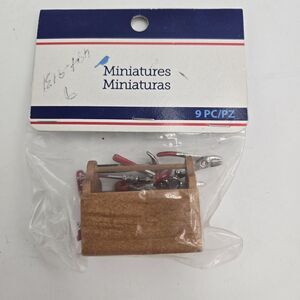 Miniatures Toolbox With Tools 9pc Sparrow Innovations Dollhouse Elf Props New